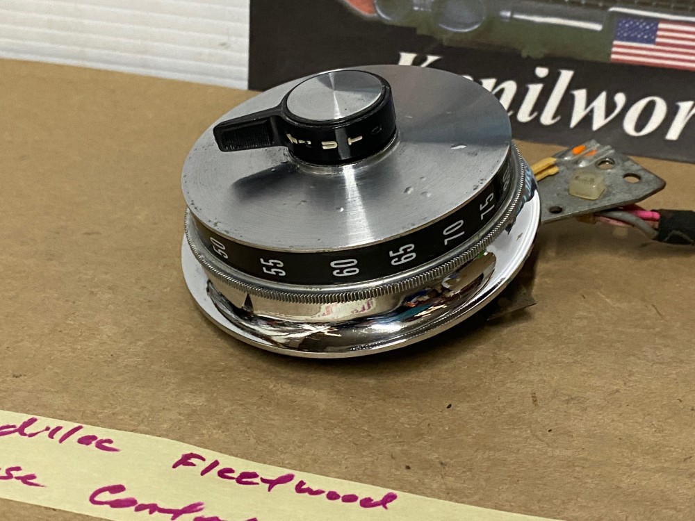 OEM 1967 Cadillac Fleetwood Deville Calais DASH CRUISE CONTROL SWITCH & THUMBWHEEL **UNTESTED** #1495113/#1490170 - Image 2