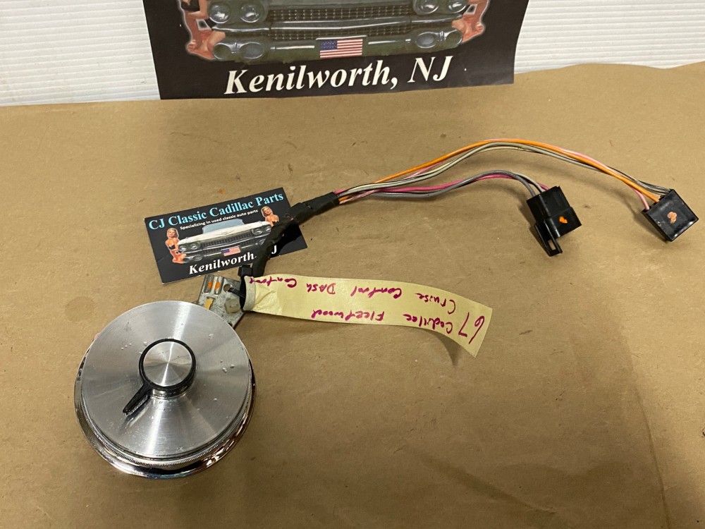 OEM 1967 Cadillac Fleetwood Deville Calais DASH CRUISE CONTROL SWITCH & THUMBWHEEL **UNTESTED** #1495113/#1490170 - Image 15
