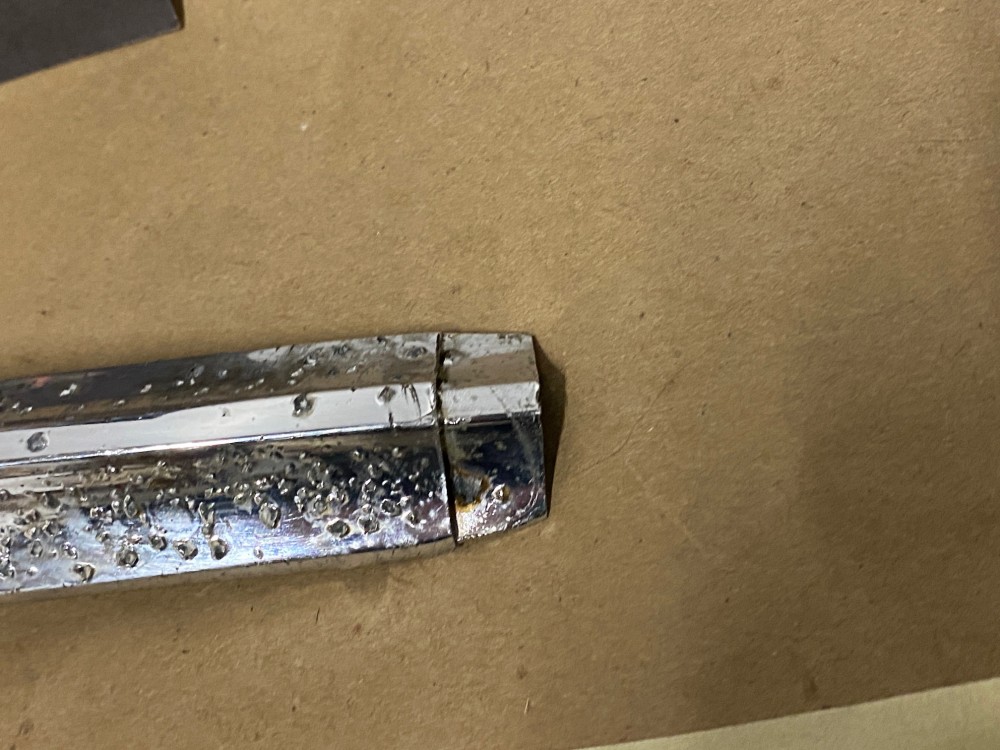 OEM 1959 Cadillac Deville Eldorado Fleetwood RIGHT PASSENGER SIDE FRONT FENDER GUNSIGHT CHROME TRIM MOLDING #1470534 - Image 10