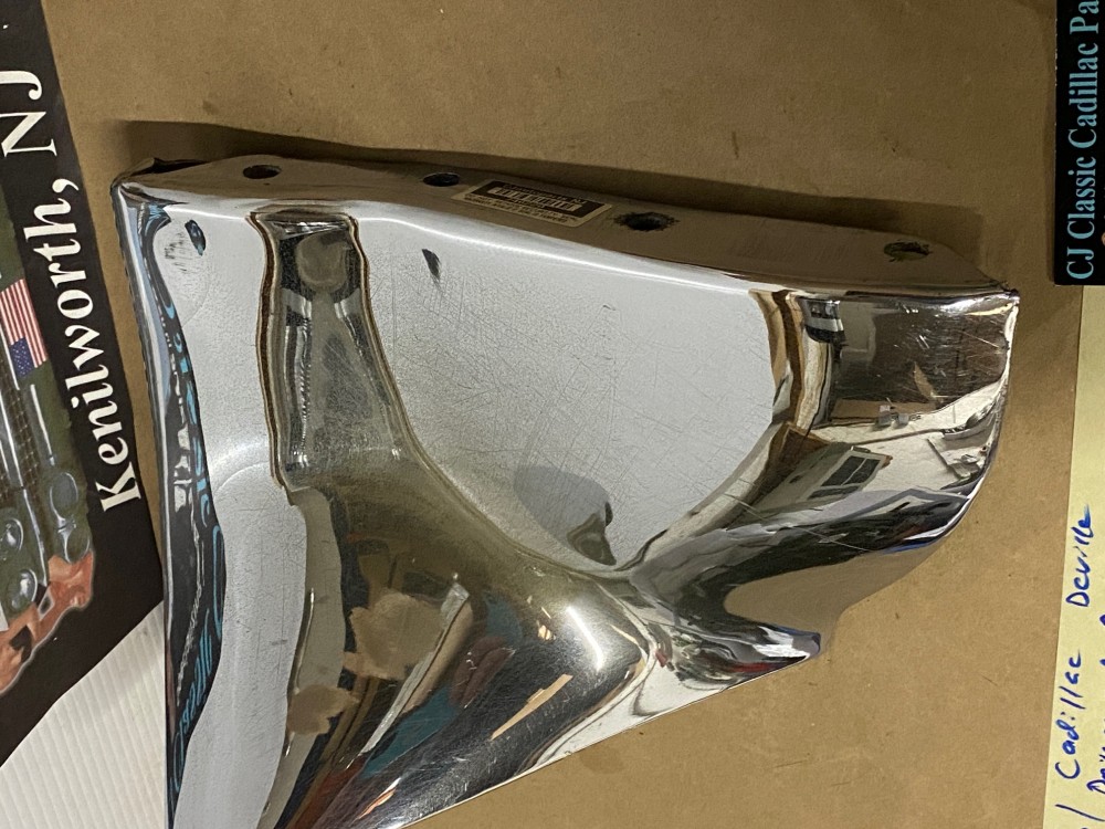 OEM 1961 Cadillac Deville Eldorado Fleetwood LEFT DRIVER SIDE REAR LOWER BUMPER END #1474696 - Image 14