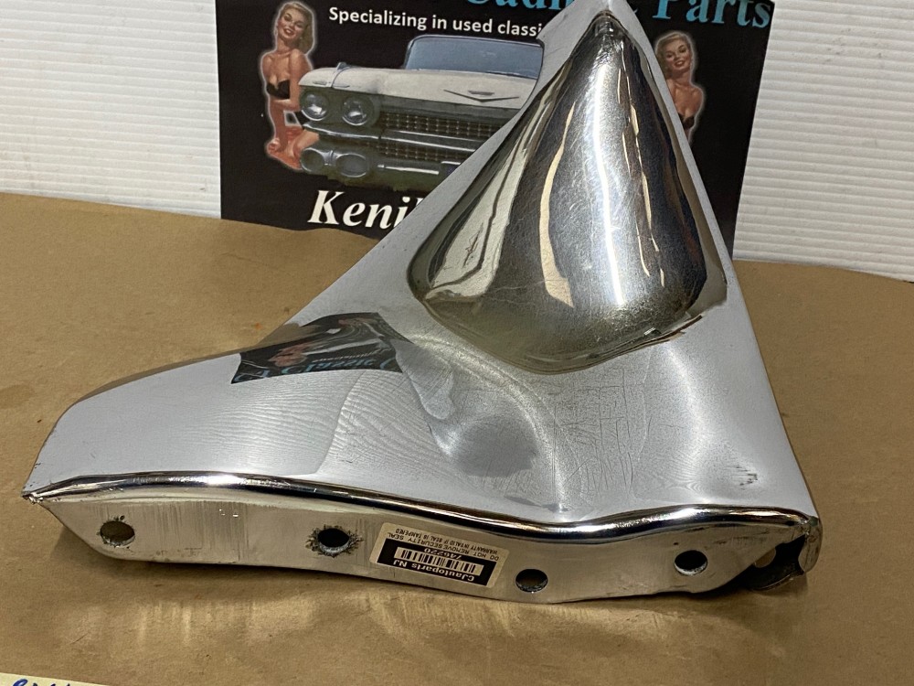 OEM 1961 Cadillac Deville Eldorado Fleetwood LEFT DRIVER SIDE REAR LOWER BUMPER END #1474696 - Image 12