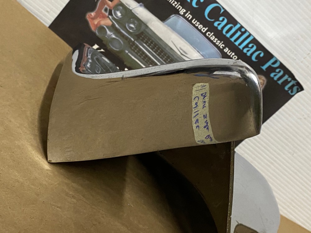 OEM 1961 Cadillac Deville Eldorado Fleetwood LEFT DRIVER SIDE REAR LOWER BUMPER END #1474696 - Image 9