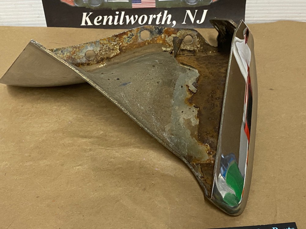 OEM 1961 Cadillac Deville Eldorado Fleetwood LEFT DRIVER SIDE REAR LOWER BUMPER END #1474696 - Image 3