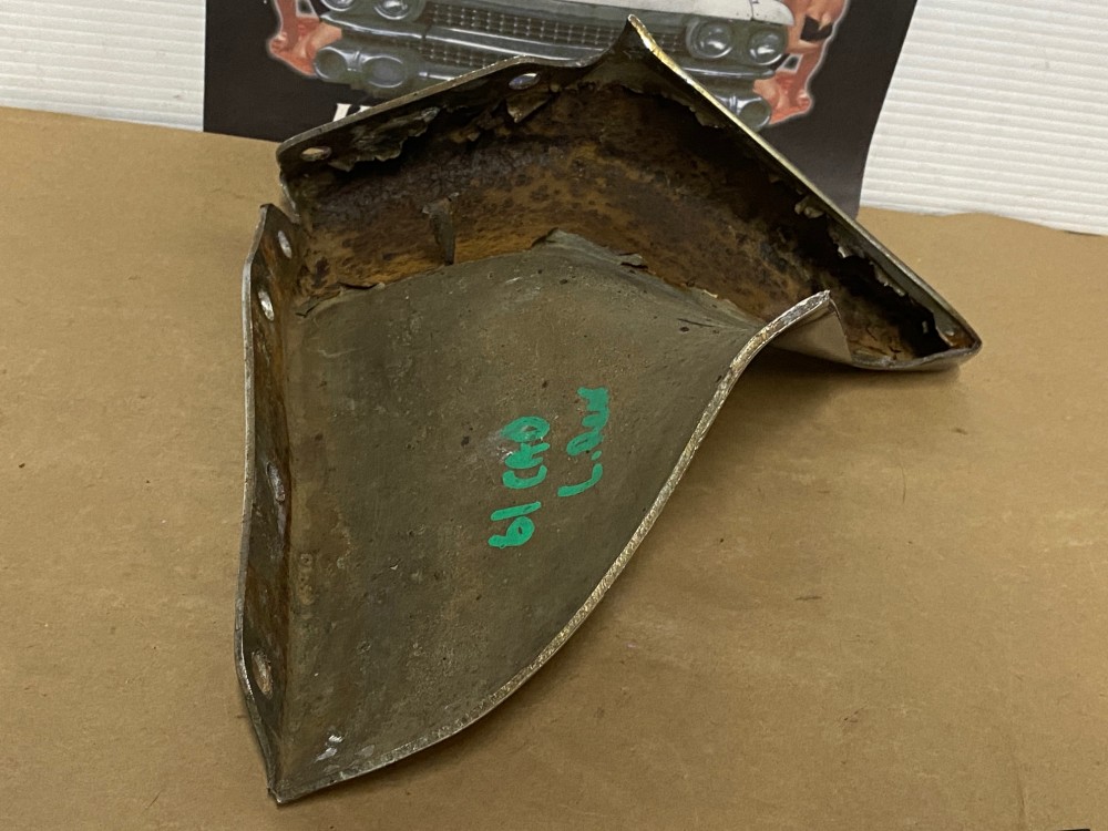 OEM 1961 Cadillac Deville Eldorado Fleetwood LEFT DRIVER SIDE REAR LOWER BUMPER END #1474696 - Image 2