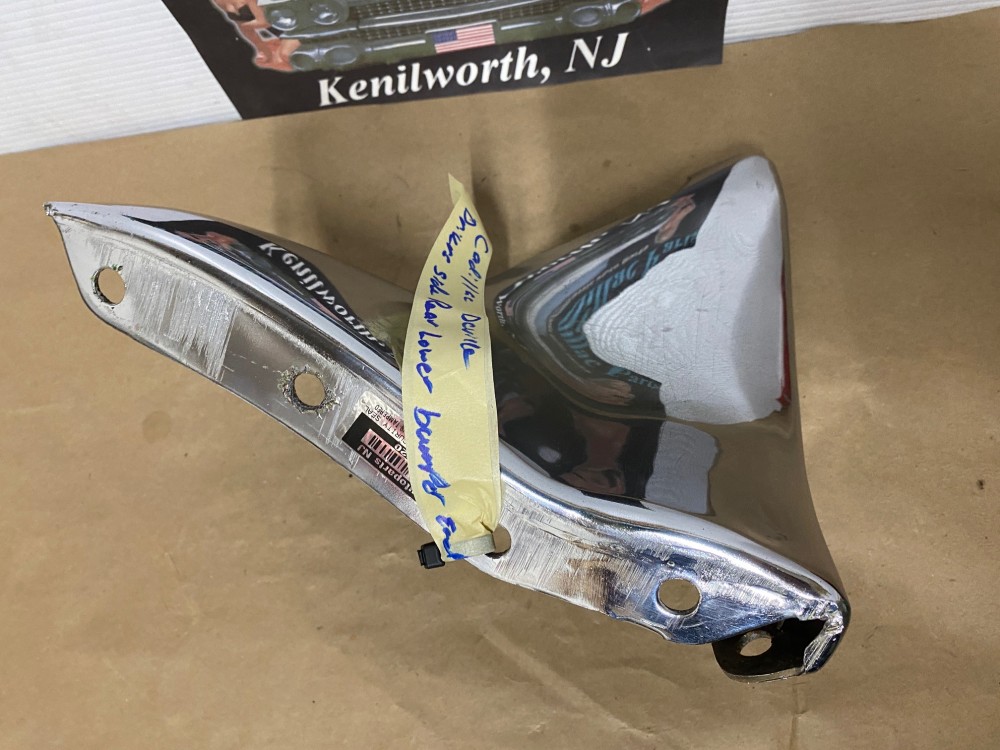 OEM 1961 Cadillac Deville Eldorado Fleetwood LEFT DRIVER SIDE REAR LOWER BUMPER END #1474696 - Image 15