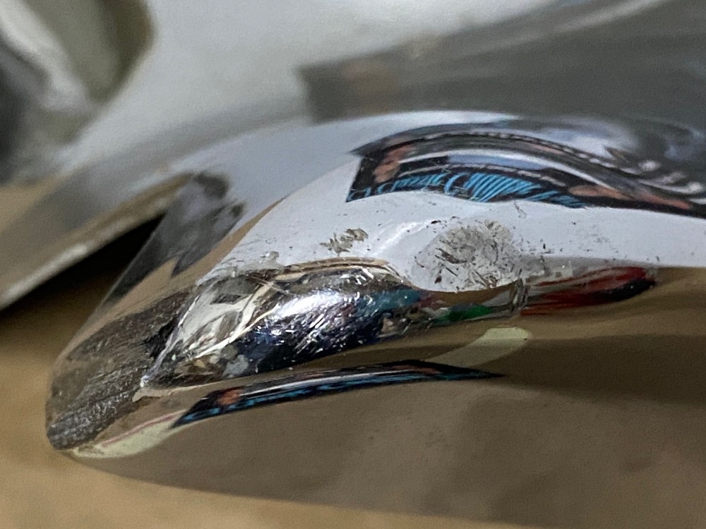 OEM 1961 Cadillac Deville Eldorado Fleetwood RIGHT PASSENGER SIDE REAR LOWER BUMPER END #1474697 - Image 9