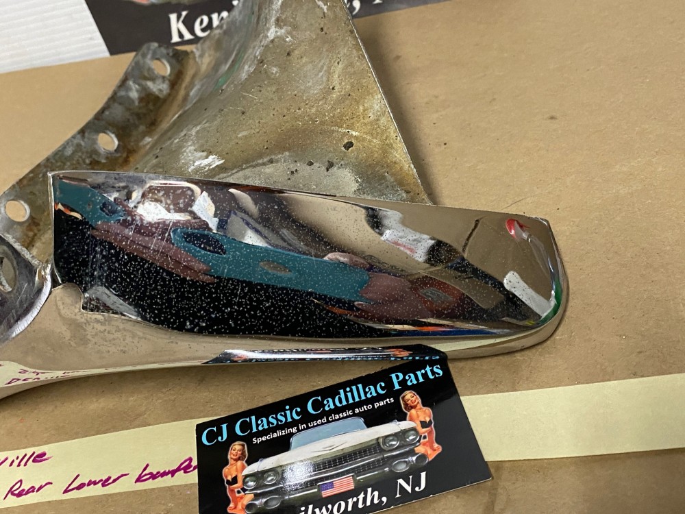 OEM 1961 Cadillac Deville Eldorado Fleetwood RIGHT PASSENGER SIDE REAR LOWER BUMPER END #1474697 - Image 11