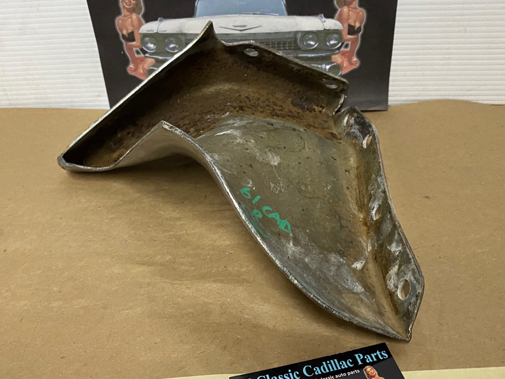 OEM 1961 Cadillac Deville Eldorado Fleetwood RIGHT PASSENGER SIDE REAR LOWER BUMPER END #1474697 - Image 13