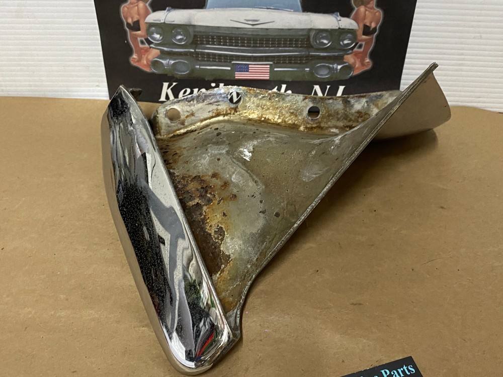 OEM 1961 Cadillac Deville Eldorado Fleetwood RIGHT PASSENGER SIDE REAR LOWER BUMPER END #1474697 - Image 14