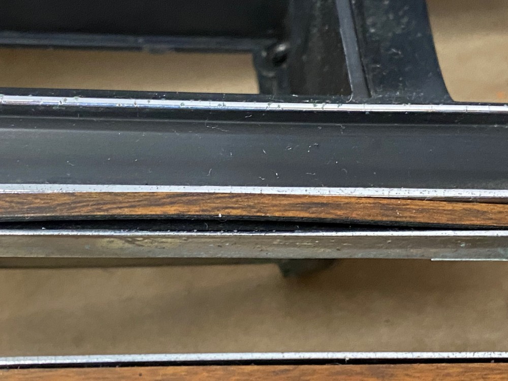 OEM 1971 1972 1973 Cadillac Deville Eldorado Calais LEFT DASH INSTRUMENT CLUSTER SPEEDOMETER RADIO BEZEL WOODGRAIN TRIM #1496235 - Image 9