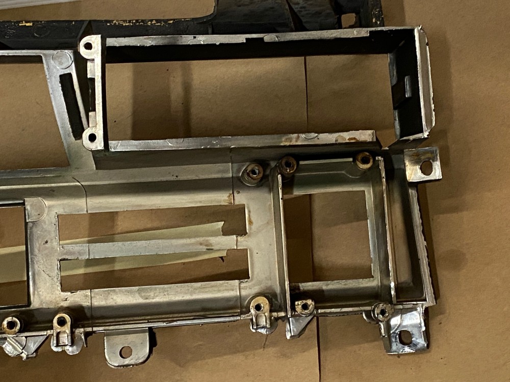 OEM 1971 1972 1973 Cadillac Deville Eldorado Calais LEFT DASH INSTRUMENT CLUSTER SPEEDOMETER RADIO BEZEL WOODGRAIN TRIM #1496235 - Image 4