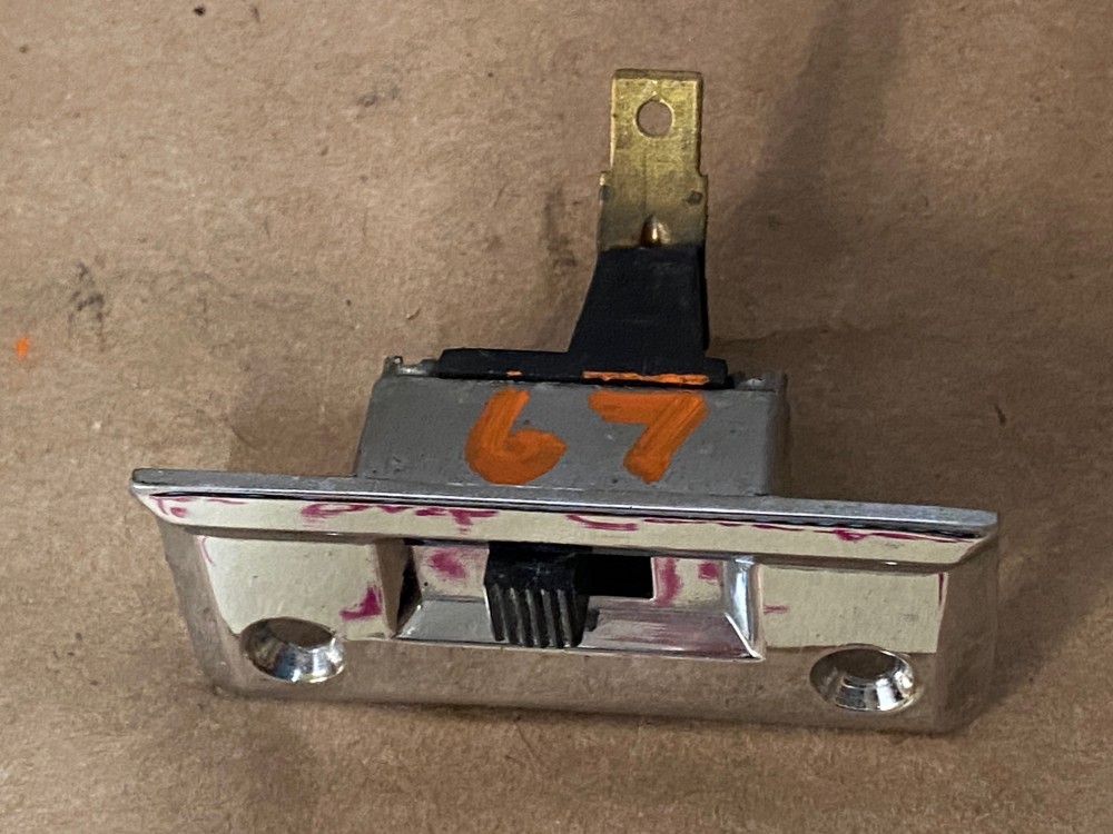 OEM 1961 1962 1963 1964 1965 1966 1967 1968 1969 1970 Cadillac Deville Eldorado 1965 1966 1967 1968 1969 1970 Calais Fleetwood CENTER UNDER DASH COURTESY LIGHT SWITCH & BEZEL TESTED - Image 4