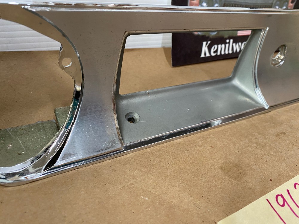 OEM 1962 Cadillac Deville Eldorado Fleetwood CHROME DASH INSTRUMENT CLUSTER SPEEDOMETER GAUGES RADIO BEZEL #3512568/#1477453 - Image 11