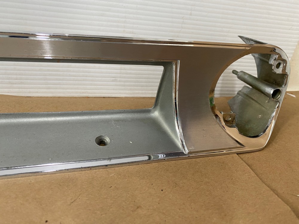 OEM 1962 Cadillac Deville Eldorado Fleetwood CHROME DASH INSTRUMENT CLUSTER SPEEDOMETER GAUGES RADIO BEZEL #3512568/#1477453 - Image 7