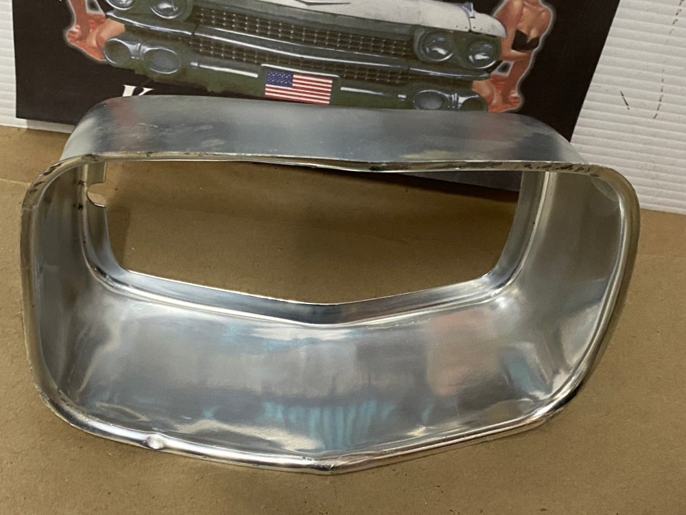 OEM 1962 Cadillac Deville Eldorado Fleetwood BRAKE LIGHT TAIL LIGHT ALUMINUM ESCUTCHEON INSERT BEZEL #1477414 - Image 5