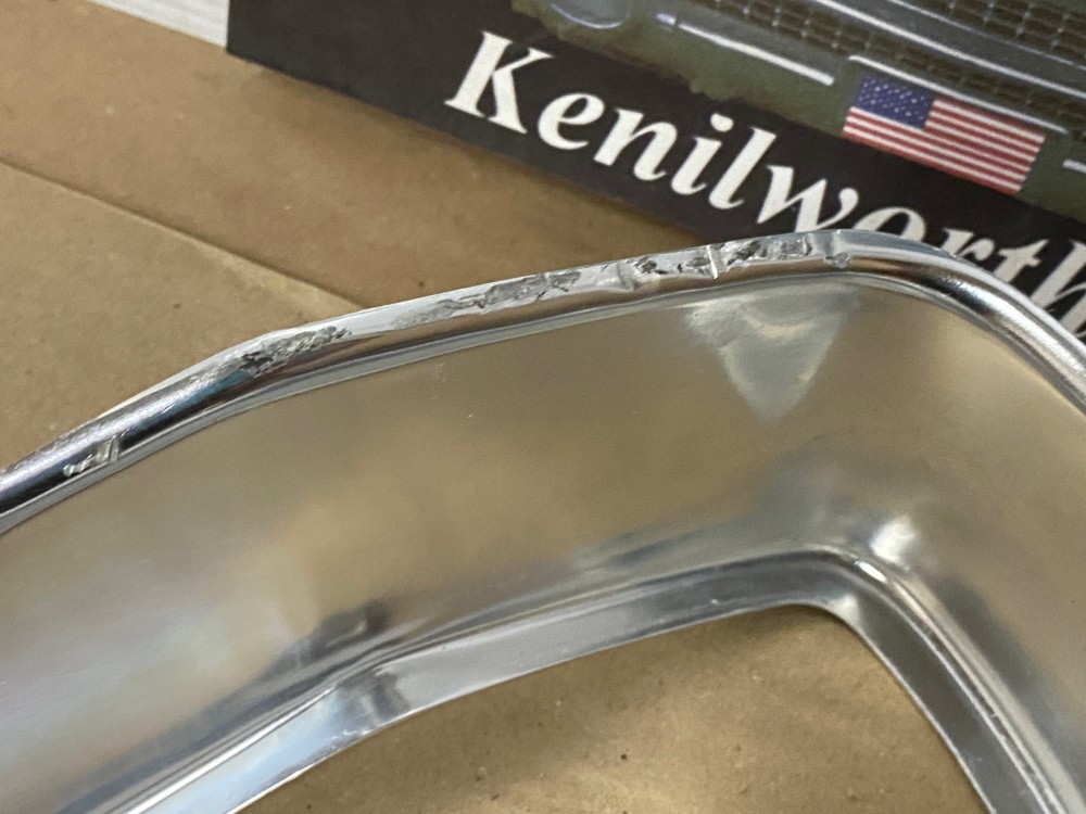 OEM 1962 Cadillac Deville Eldorado Fleetwood BRAKE LIGHT TAIL LIGHT ALUMINUM ESCUTCHEON INSERT BEZEL #1477414 - Image 10
