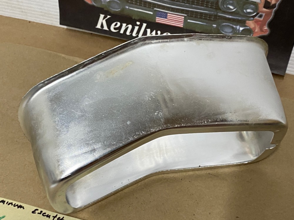 OEM 1962 Cadillac Deville Eldorado Fleetwood BRAKE LIGHT TAIL LIGHT ALUMINUM ESCUTCHEON INSERT BEZEL #1477414 - Image 13