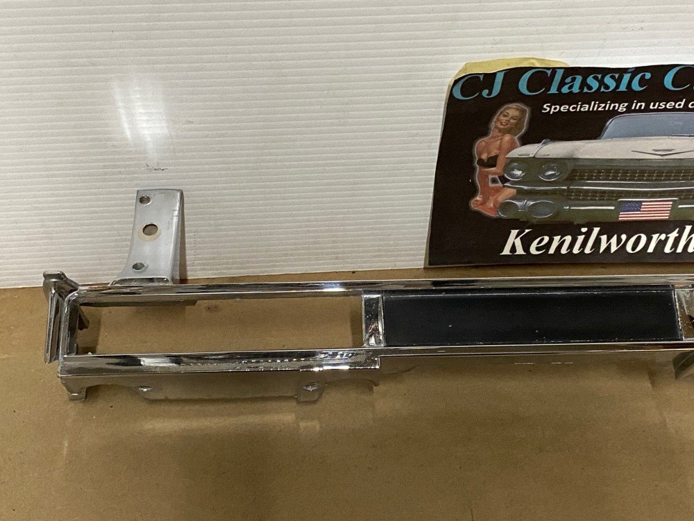 OEM 1961 CADILLAC DEVILLE ELDORADO FLEETWOOD CENTER DASH CLIMATE CONTROL CHROME BEZEL TRIM #1475165 - Image 2