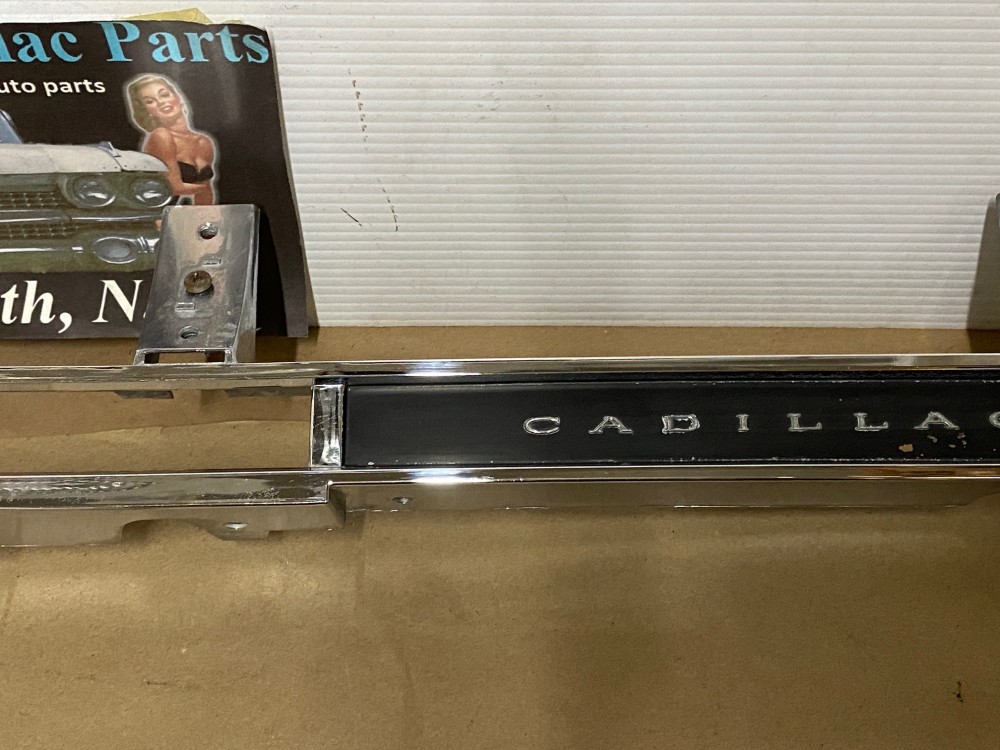 OEM 1961 CADILLAC DEVILLE ELDORADO FLEETWOOD CENTER DASH CLIMATE CONTROL CHROME BEZEL TRIM #1475165 - Image 4