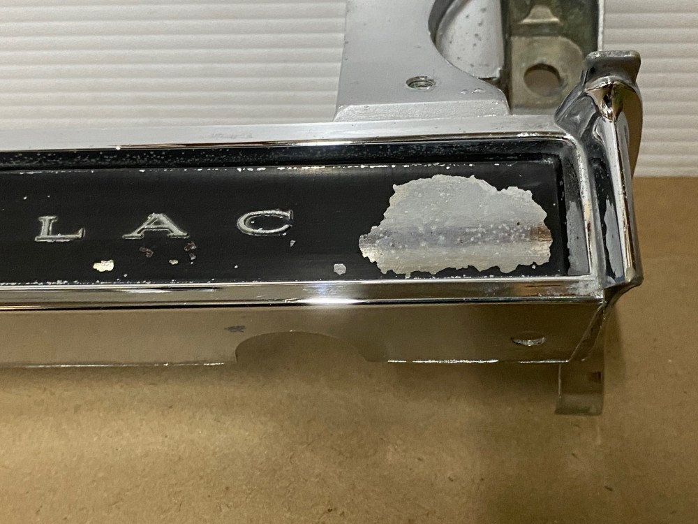 OEM 1961 CADILLAC DEVILLE ELDORADO FLEETWOOD CENTER DASH CLIMATE CONTROL CHROME BEZEL TRIM #1475165 - Image 6