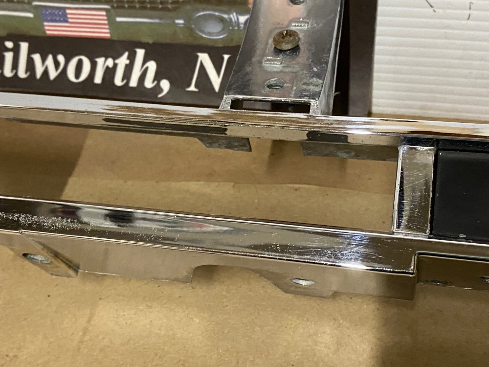 OEM 1961 CADILLAC DEVILLE ELDORADO FLEETWOOD CENTER DASH CLIMATE CONTROL CHROME BEZEL TRIM #1475165 - Image 8