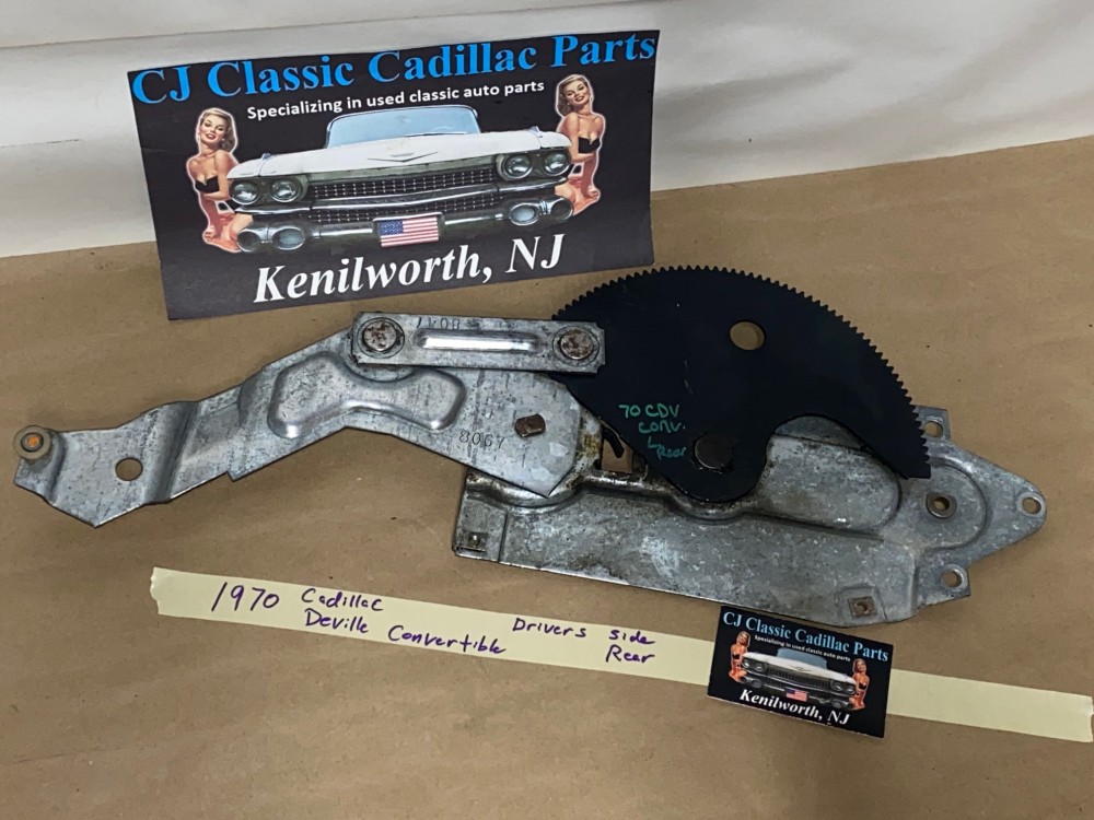 OEM 1969 1970 Cadillac Deville Calais 2 Door Convertible LEFT DRIVER SIDE REAR QUARTER WINDOW REGULATOR #9718069 - Image 2