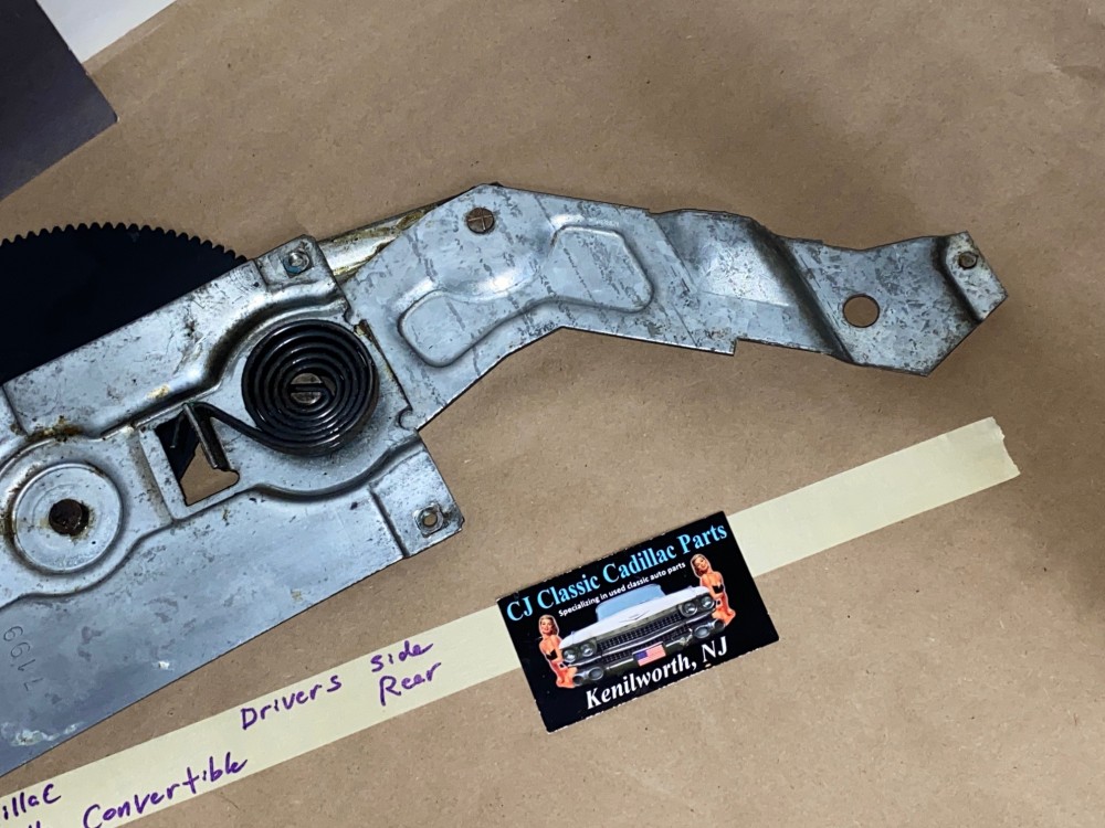 OEM 1969 1970 Cadillac Deville Calais 2 Door Convertible LEFT DRIVER SIDE REAR QUARTER WINDOW REGULATOR #9718069 - Image 17