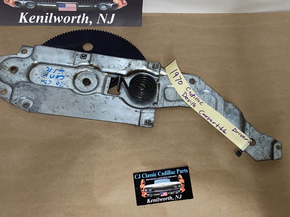 OEM 1969 1970 Cadillac Deville Calais 2 Door Convertible LEFT DRIVER SIDE REAR QUARTER WINDOW REGULATOR #9718069 - Image 18