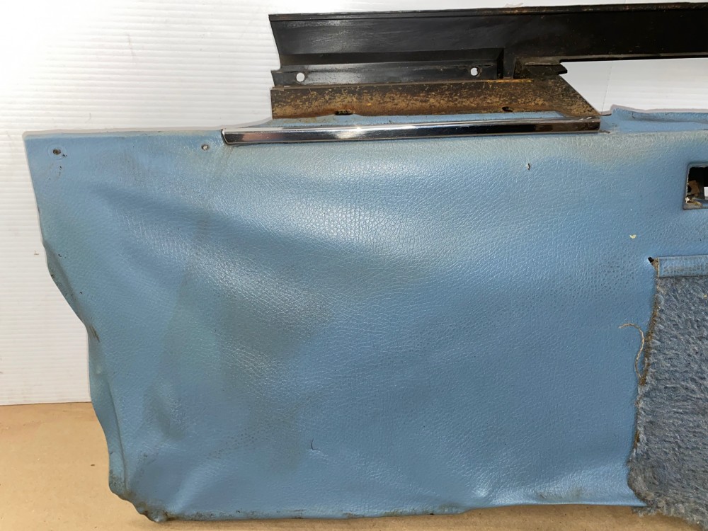 OEM 1967 Cadillac Deville Convertible LEFT DRIVER SIDE REAR QUARTER LOWER DOOR PANEL TRIM - LIGHT BLUE - Image 6