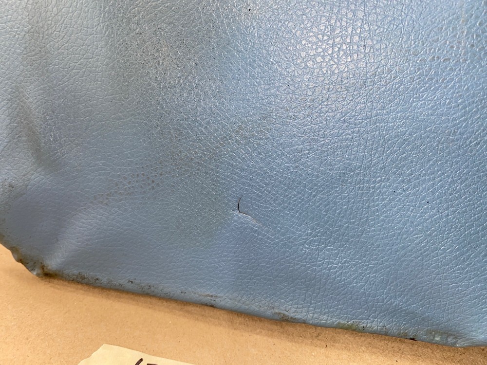 OEM 1967 Cadillac Deville Convertible LEFT DRIVER SIDE REAR QUARTER LOWER DOOR PANEL TRIM - LIGHT BLUE - Image 9