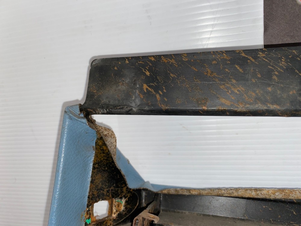 OEM 1967 Cadillac Deville Convertible LEFT DRIVER SIDE REAR QUARTER LOWER DOOR PANEL TRIM - LIGHT BLUE - Image 17