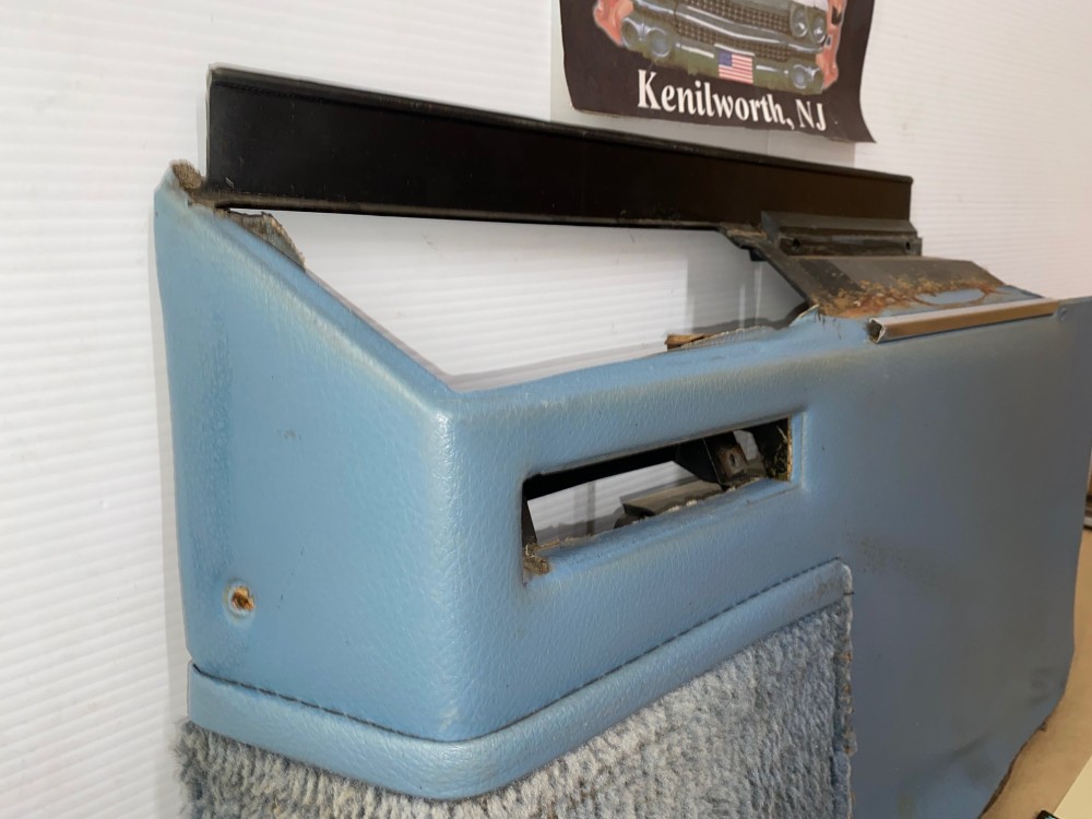 OEM 1967 Cadillac Deville Convertible RIGHT PASSENGER SIDE REAR QUARTER LOWER DOOR PANEL TRIM - LIGHT BLUE - Image 3