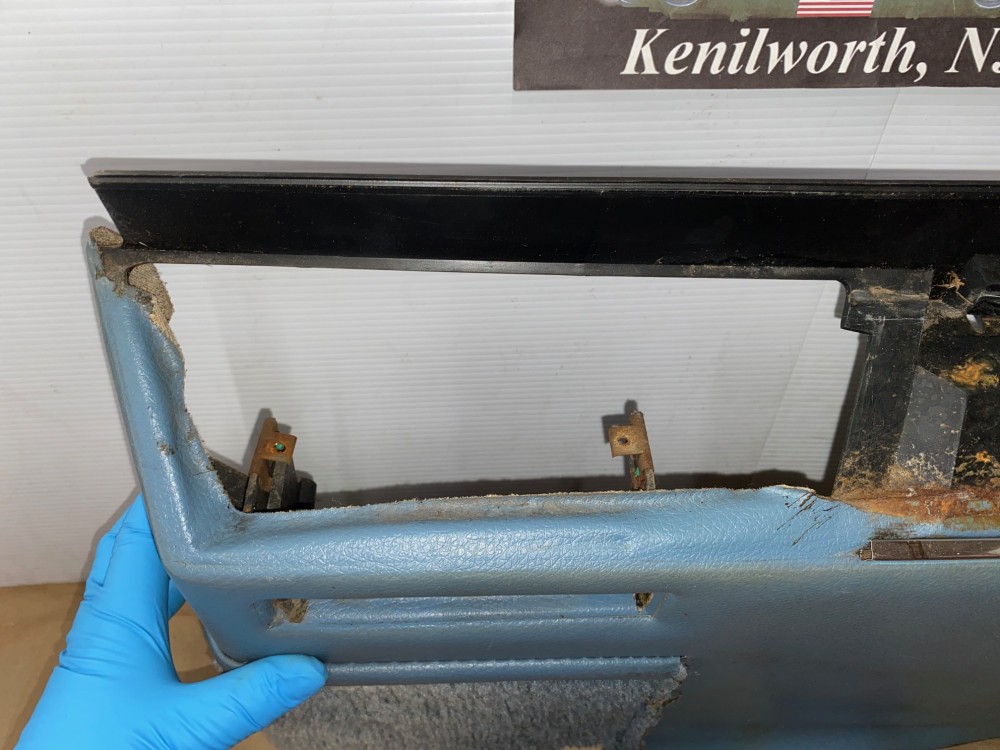OEM 1967 Cadillac Deville Convertible RIGHT PASSENGER SIDE REAR QUARTER LOWER DOOR PANEL TRIM - LIGHT BLUE - Image 12