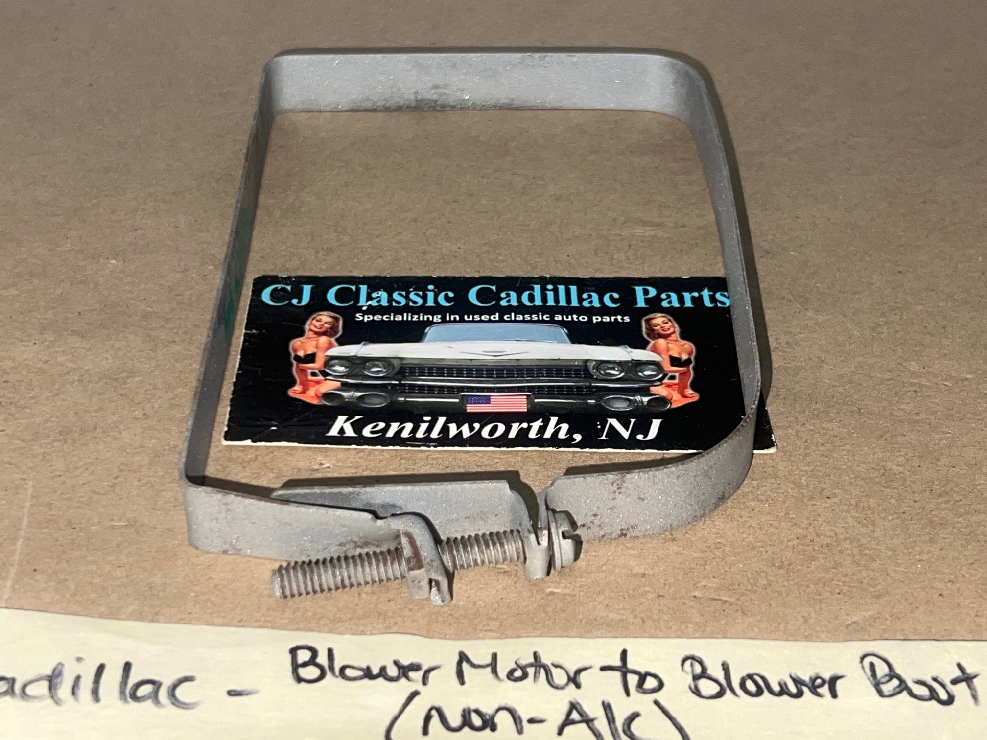 OEM 1959 1960 1961 1962 Cadillac Deville Eldorado Fleetwood Commercial Chassis 1963 1964 Commercial Chassis & 75 Series HEATER BLOWER BOOT TO HEATER BLOWER MOTOR CLAMP (NON A/C) #14722619/#1472665 - Image 4