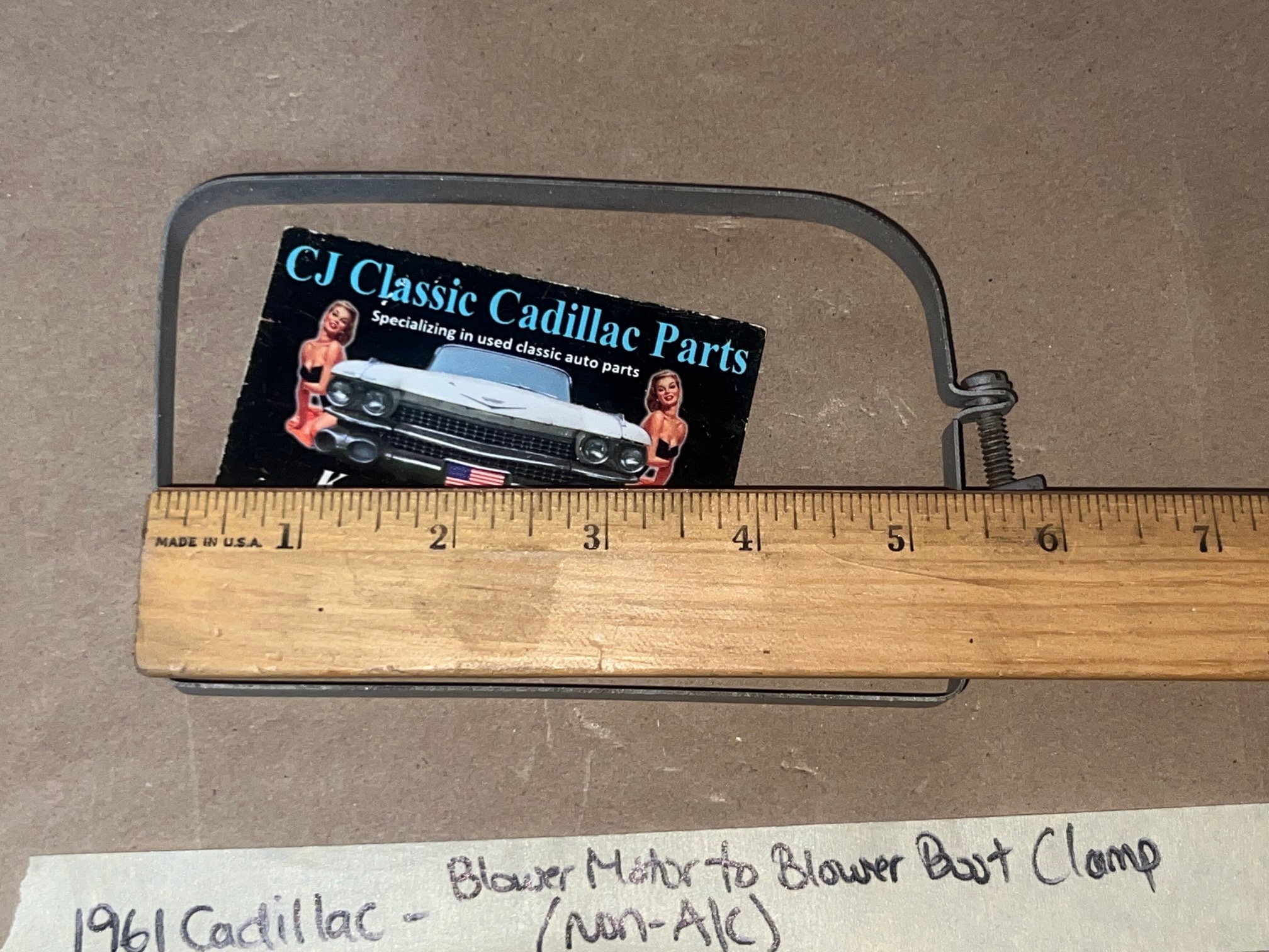 OEM 1959 1960 1961 1962 Cadillac Deville Eldorado Fleetwood Commercial Chassis 1963 1964 Commercial Chassis & 75 Series HEATER BLOWER BOOT TO HEATER BLOWER MOTOR CLAMP (NON A/C) #14722619/#1472665 - Image 3