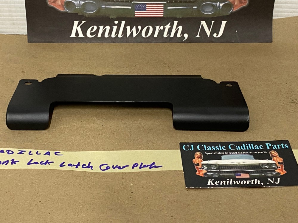 OEM 1965 1966 Cadillac Eldorado Deville Fleetwood Calais TRUNK LOCK LATCH COVER PLATE ACCESS PANEL - Image 2