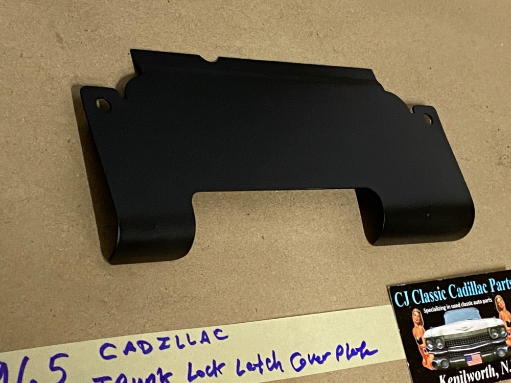 OEM 1965 1966 Cadillac Eldorado Deville Fleetwood Calais TRUNK LOCK LATCH COVER PLATE ACCESS PANEL - Image 4