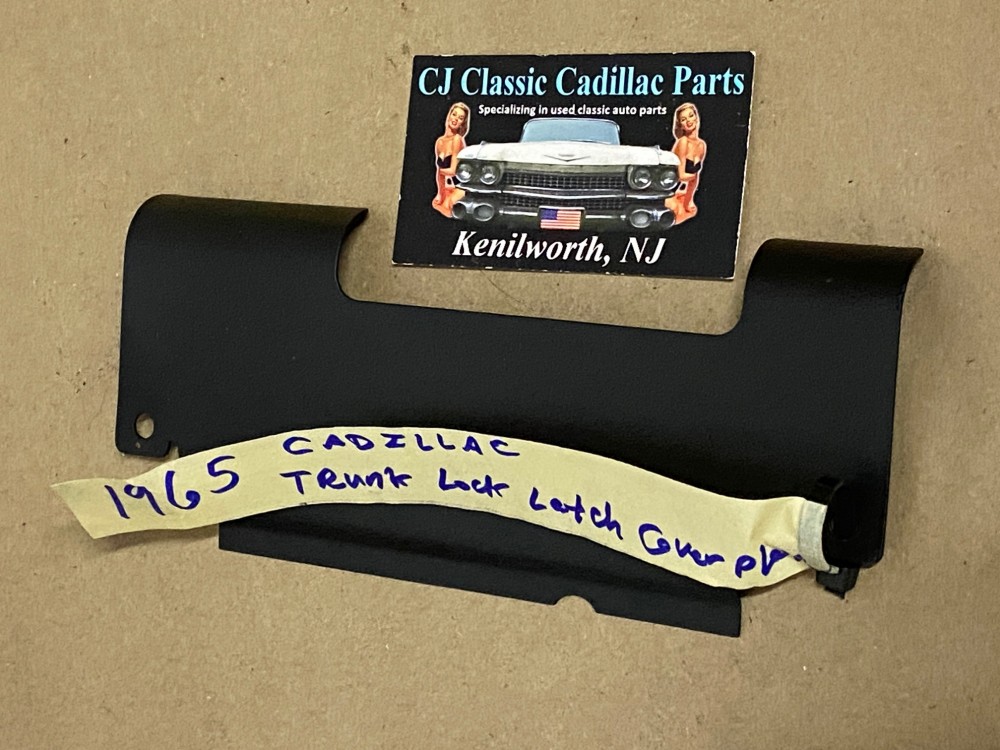 OEM 1965 1966 Cadillac Eldorado Deville Fleetwood Calais TRUNK LOCK LATCH COVER PLATE ACCESS PANEL - Image 13