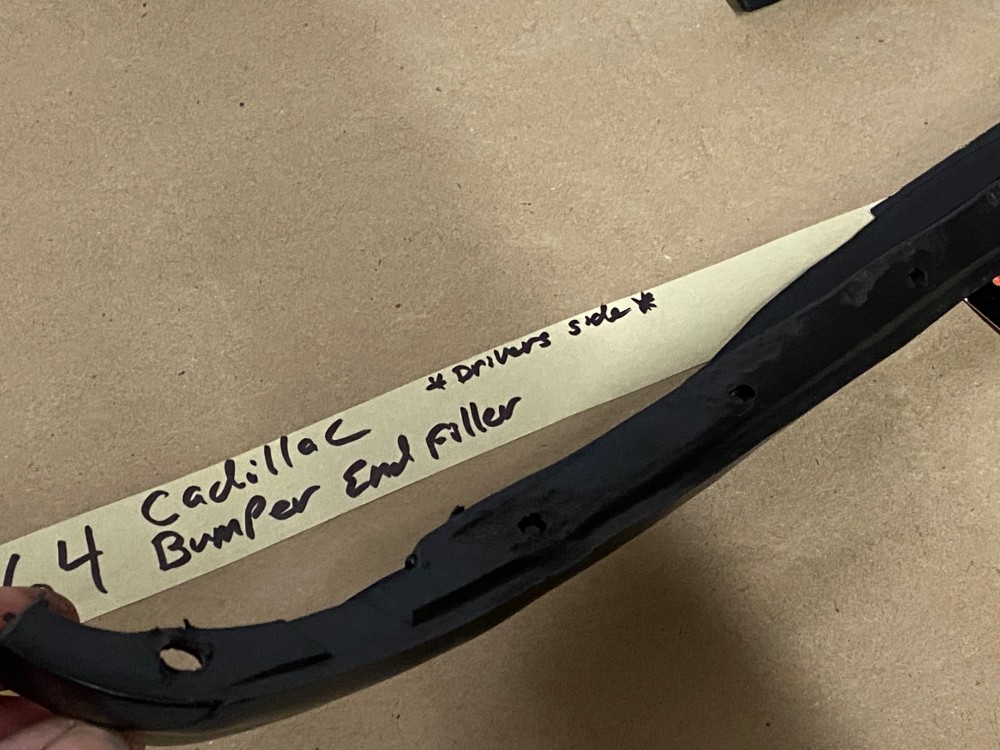 OEM 1964 Cadillac Deville Eldorado Fleetwood LEFT DRIVER SIDE RUBBER QUARTER PANEL TO REAR BUMPER END FILLERS #1481656 - Image 8