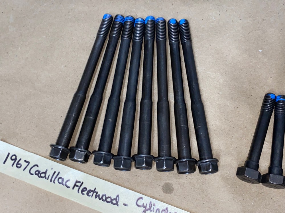 OEM 1967 Cadillac 429 Engine CYLINDER HEAD BOLTS - COMPLETE SET (INCLUDES ROCKER BOLTS) - Image 2