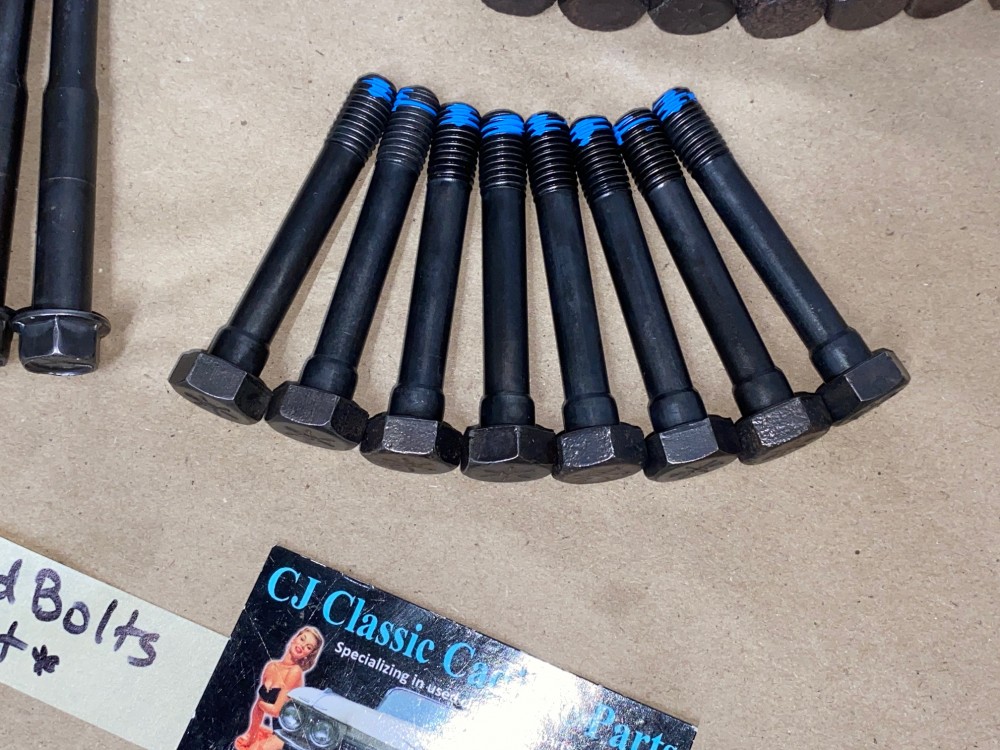 OEM 1967 Cadillac 429 Engine CYLINDER HEAD BOLTS - COMPLETE SET (INCLUDES ROCKER BOLTS) - Image 5