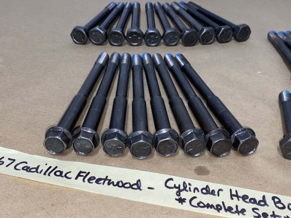 OEM 1967 Cadillac 429 Engine CYLINDER HEAD BOLTS - COMPLETE SET (INCLUDES ROCKER BOLTS) - Image 6