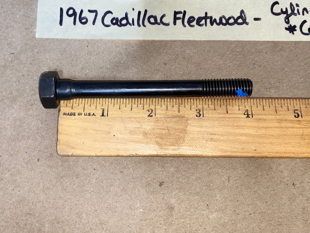 OEM 1967 Cadillac 429 Engine CYLINDER HEAD BOLTS - COMPLETE SET (INCLUDES ROCKER BOLTS) - Image 17