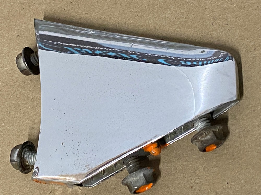 OEM 1961 Cadillac Deville Eldorado Fleetwood LEFT DRIVER SIDE REAR BUMPER CHROME GRILL DIVIDER ORNAMENT #1475860 - Image 12