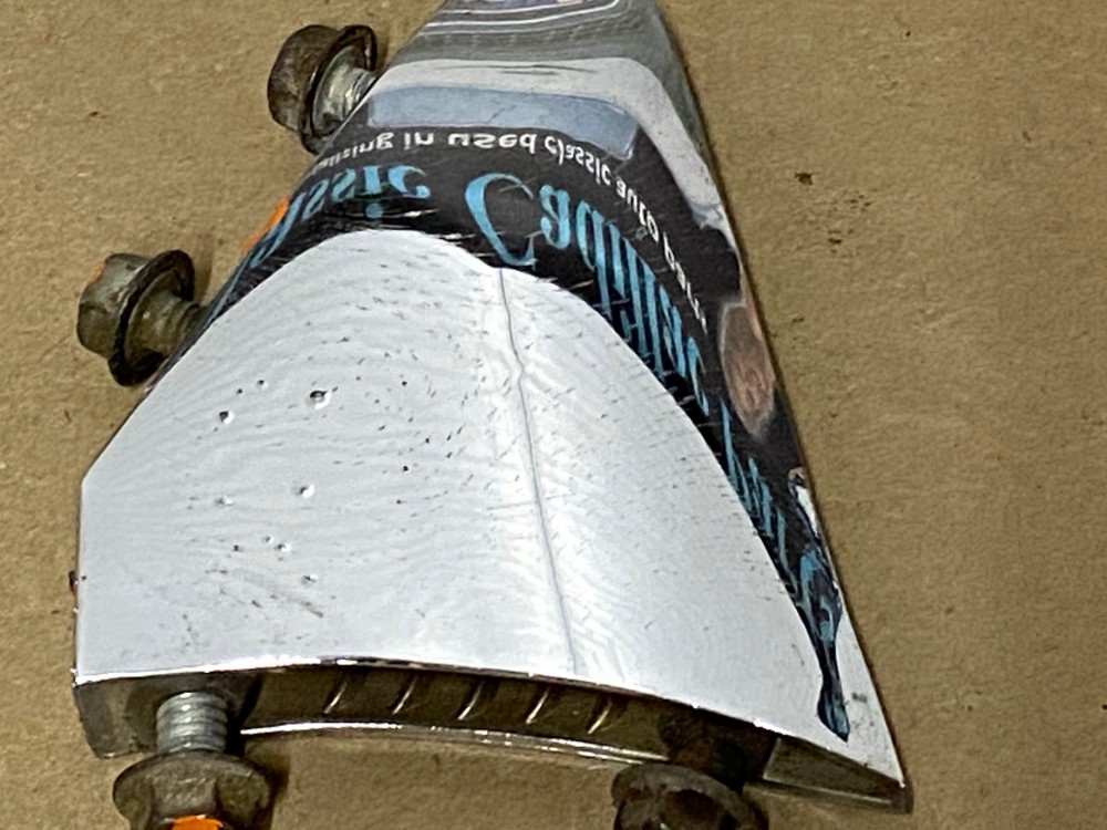 OEM 1961 Cadillac Deville Eldorado Fleetwood LEFT DRIVER SIDE REAR BUMPER CHROME GRILL DIVIDER ORNAMENT #1475860 - Image 4