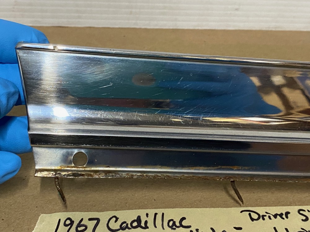 OEM 1967 Cadillac Deville Convertible LEFT DRIVER SIDE REAR INTERIOR DOOR QUARTER PANEL MOLDING - Image 4