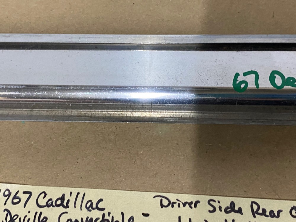 OEM 1967 Cadillac Deville Convertible LEFT DRIVER SIDE REAR INTERIOR DOOR QUARTER PANEL MOLDING - Image 17