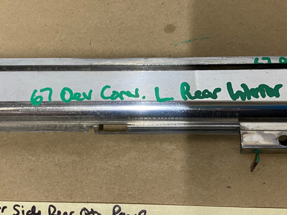 OEM 1967 Cadillac Deville Convertible LEFT DRIVER SIDE REAR INTERIOR DOOR QUARTER PANEL MOLDING - Image 18