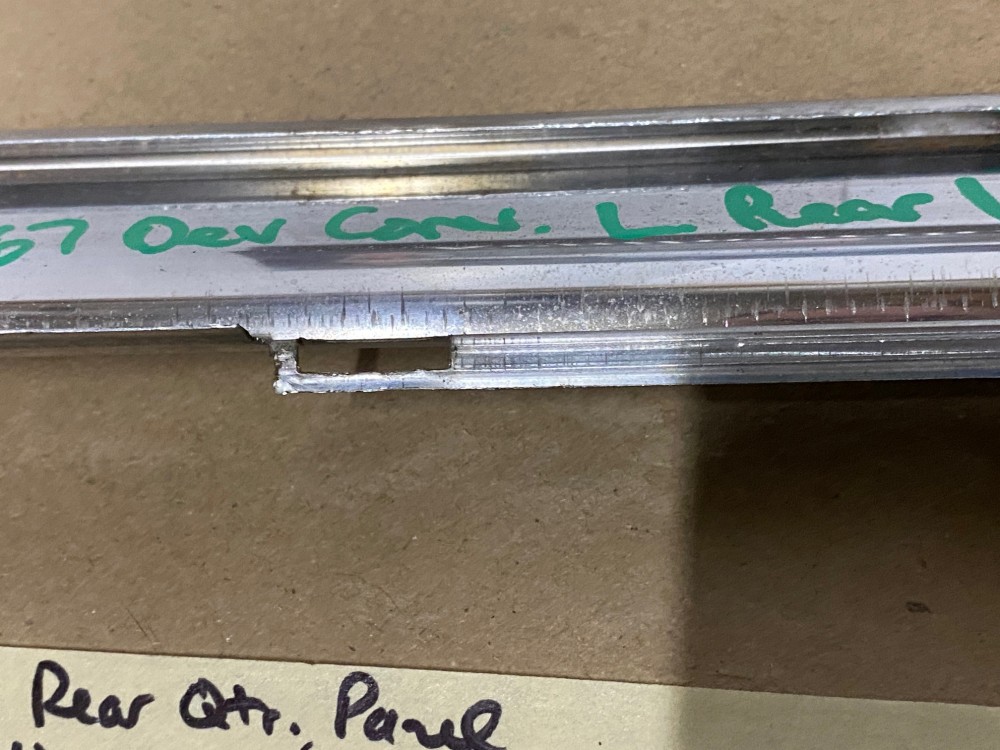 OEM 1967 Cadillac Deville Convertible LEFT DRIVER SIDE REAR INTERIOR DOOR QUARTER PANEL MOLDING - Image 21