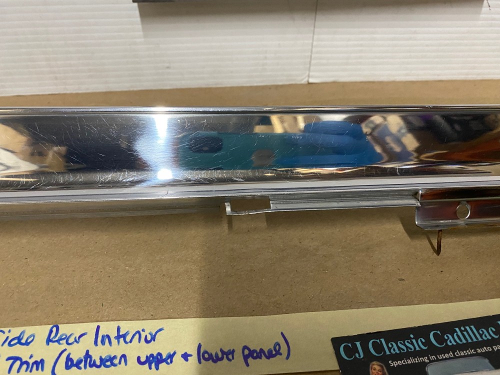 OEM 1967 Cadillac Deville Convertible RIGHT PASSENGER SIDE REAR INTERIOR DOOR QUARTER PANEL MOLDING - Image 20